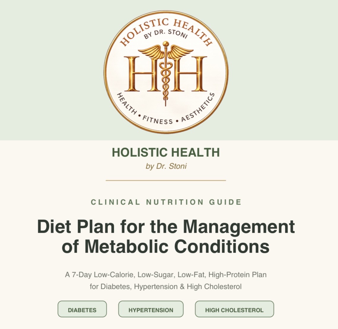 Clinical nutrition guide for metabolic conditions